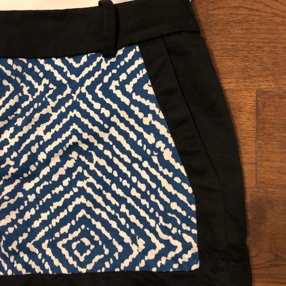 Tuxedo Shorts - Black & Blue Dressy Animal Print - Picture 4 of 8